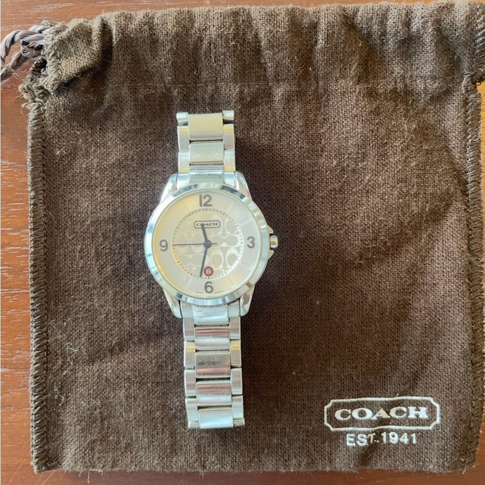 Coach Metallic Silver Watch